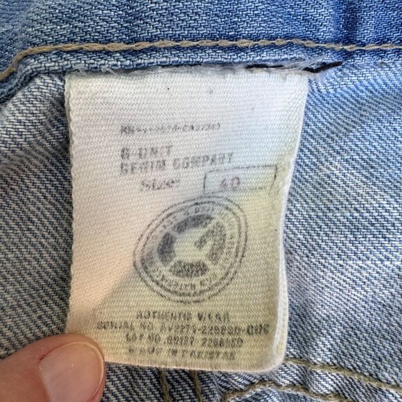 G Unit Heavy Weight Wear Vintage Mens Streetwear Hip Hop Blue Denim Shorts 44 - Picture 10 of 10